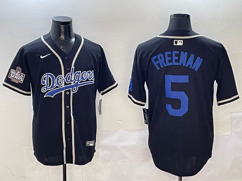 Men Los Angeles Dodgers #5 Freeman Black Fashion Game 2025 Nike MLB Jersey style 2->los angeles dodgers->MLB Jersey
